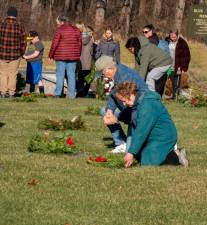 Volunteers place wreaths on the graves at the Northern New Jersey Veterans Memorial Cemetery in Sparta. (Photos by Nancy Madacsi)