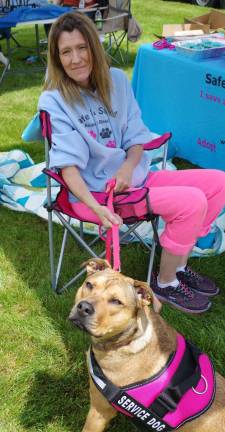 Wantage resident Karyn Pirl of Safe &amp; Sound Rescue brought her dog Sadie to help spread the word about the upcoming &quot;Animalstock 2016&quot; to be held at the Sussex Elks on June 25.