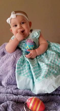 Photo, Sarah Losee of Sussex Riley Christine Visco, 5 months. &quot;Hoppy First Easter!&quot;