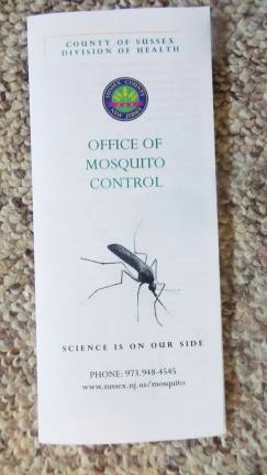 County of Sussex, Division of Health, Office of Mosquito Control, Science is on our side, 973-948-4545, www.sussex.nj.us/mosquito