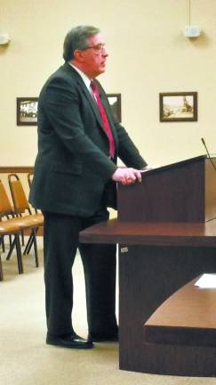 Marotta outlines Vernon's future Photo by Allegra Sparta Vernon Mayor Victor Marotta gives his annual State of the Township Address during Monday's Township Council meeting.