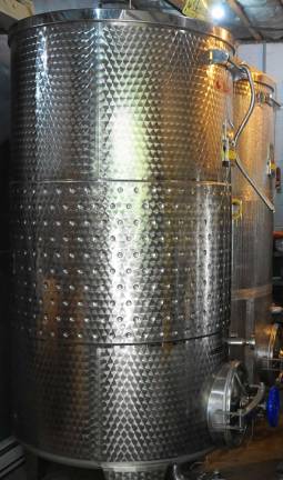 Multi-purpose vats store &quot;Buongiorno&quot; white wine.