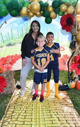 Vernon holds trick or trail event <b>Christina Bouzyla is shown with Shawn Smith and Hunter Klein.</b>