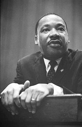 Martin Luther King Jr. photographed by Marion S. Trikosko in 1964. The photograph is now in the public domaom through the Library of Congress. The federal holiday marking his life is Monday, Jan. 16.