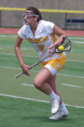 Callahan's 200th goal highlights Pope John win Vernon Viking Olivia Bolcato on the move with the ball.