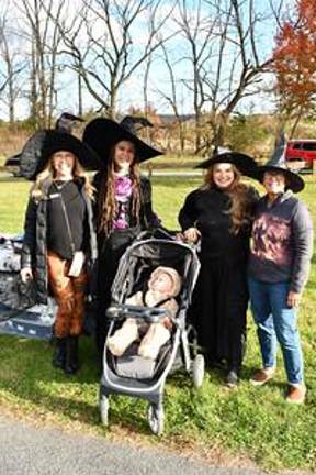 Vernon holds trick or trail event <b>Michelle Downtain Meg Wahnon, Marissa Rosi Simeone and Debbie Smitko are shown with Mason Simeone.</b>