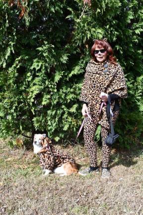 Vernon Dog Park hosts contest, parade <b>Kathy Lucci of Vernon is shown matching with her dog, Emily.</b>