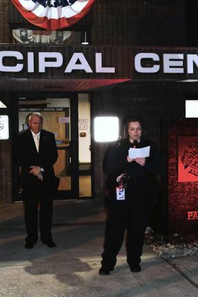 Vernon Township dedicates first responders memorial. <b>Vernon Township EMS Chief Kaylee Tancredi speaks.</b>