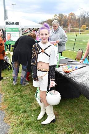 Vernon holds trick or trail event <b>Hadley White is shown.</b>