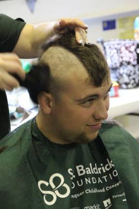 This is James Courtright's first time at the St. Baldrick at Sussex Fire Department.