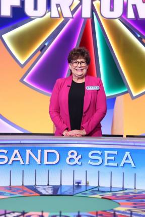 Puzzle solver takes turn at wheel Carla Householder, 69, of Sparta will be a contestant on ‘Wheel of Fortune’ on Friday, Jan. 26. (Photo by Carol Kaelson/Wheel of Fortune®/© 2024 Califon Productions Inc. ARR)