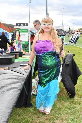 Vernon holds trick or trail event <b>Kristi Anderson is dressed as a mermaid.</b>