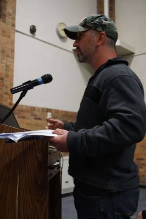 Ryan Coyle thanked the Sussex-Wantage Board of Education for steps toward more transparency.