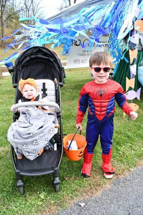 Vernon holds trick or trail event <b>Elliot (Spider-Man) and Autumn Onorato are shown.</b>