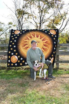 Vernon Dog Park hosts contest, parade <b>Tom Butler of Vernon is shown with Anjel.</b>