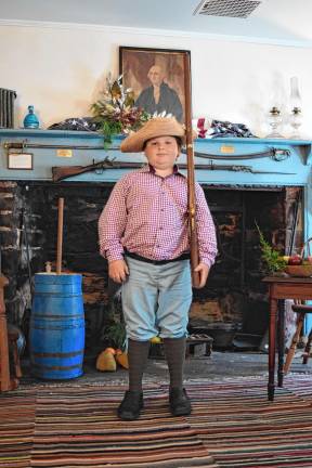 A trip back in time <b>Heath Ziccardi, 10, in the keeping room.</b>
