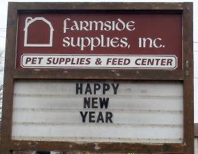 Farmside Supplies expresses the hope for a New Year.