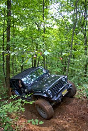 Steep-angled trails made it challenging for even the seasoned jeeper