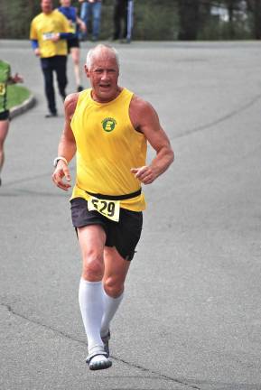 Photo provided Karl Fenske running a local race and wearing a Team Eastern jersey.