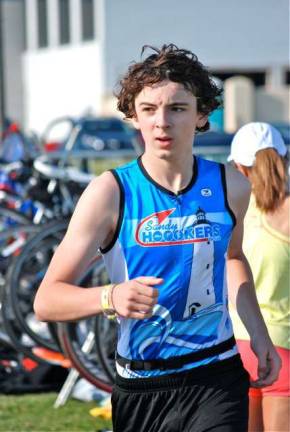 Hoffman's photography captures life through a lens Noah Keppler competing in a triathlon.
