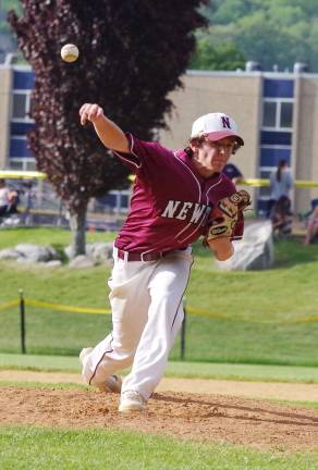 Newton pitcher Billy Carson threw for five innings and was credited with the win.