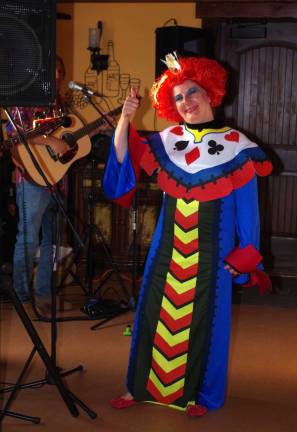 Dressed as The Queen of Hearts, Barbara Hellwig of Vernon won the costume contest held on Saturday at the Cava Winery and Vineyard.