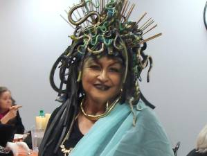 Rose Moro as Medusa poses at the Vernon Senior Halloween party on Halloween Oct. 31. Moro constructed the entire costume herself..
