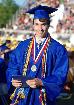 Vernon sends off graduating class Graduate and salutatorian Dylan Scheidle.