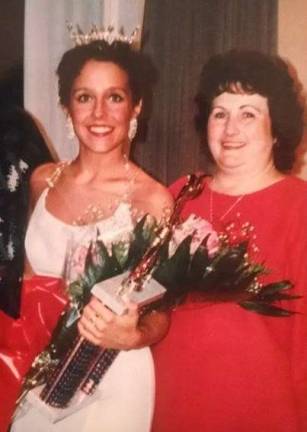 Dawn Fantasia and her mom, Betty Anne Fantasia of Ogdensburg, at The Miss Northern Skline preliminary pageant for Miss New Jersey, 1997.