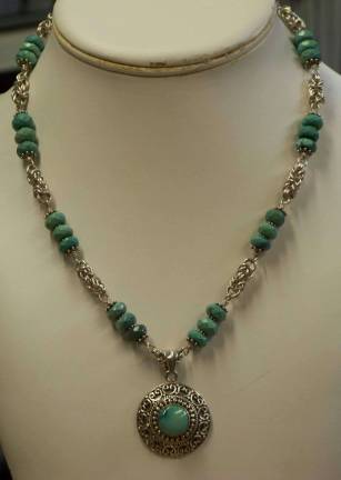 Photo courtesy Jessi Paladini The Holiday Gift Fair will feature handmade jewelry, such as the sterling silver and turquoise necklace shown.