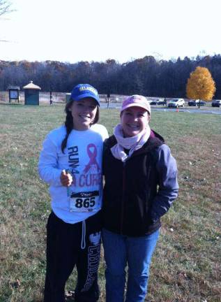 Sparta woman to run 4,000 miles to raise funds for young adults with cancer Claire with her mother, Kathy Romine, who beat breast cancer