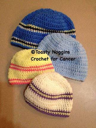 Woman warms heads, hearts with crochet Toasty Noggins Facebook page A sampling of crochet hats.