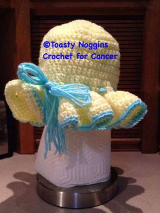 Toasty Noggins Facebook page A bonnet.