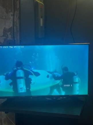 Sussex Tech students compete in submarine races A team from Sussex County Technical School operates a human-powered submarine in a competition in Maryland. (Photos provided)
