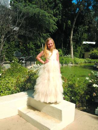 Stockholm child actor gets nomination Photos by Deborah Lupi Madeline in formal dress at YAA awards.