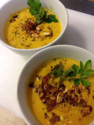 The Grange now offers fixed price menu Winter squash soup at The Grange.