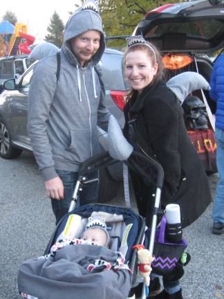 Halloween has Celtic history The Buchney family were all sporting fins as they dressed like sharks.