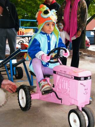 Leah Esposito, 4, of Hampton won second place in her division for children of 40 pounds or younger with a distance of 4'5&quot;.