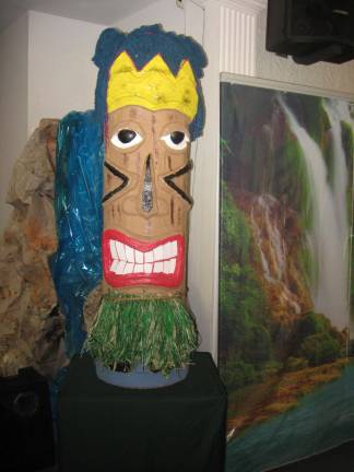 PHOTOS BY JANET REDYKE This tiki god welcomes youngsters to the upcoming Vacation Bible School August 6 through the 10th at Vernon United Methodist Church.