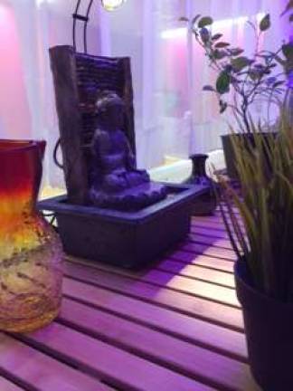 Finding peace through yoga A peaceful surrounding.