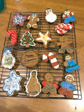 Gingerbread cookies baked and decorated by seventh-grader Sydney A.