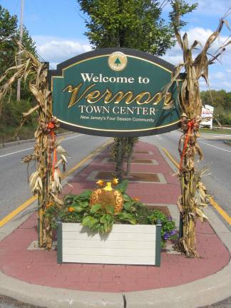 The Route 515 approach to Vernon Town Center welcomes visitors this fall.