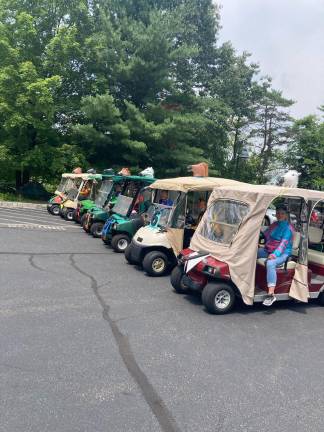 Homes away from home Residents drive golf carts at Knoll Heights in Sparta, N.J.