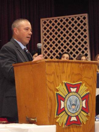 Assemblyman Parker Space, R-Sussex, Warren, Morris, the NJ VFW Legislator of the Year.