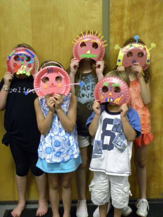 Photo provided Campers displays create masks and characters as part of Tri-State Actors Theater&#xfe;&#xc4;&#xf4;s Summer Theater Camp for Children that will run from June 29 through July 3.