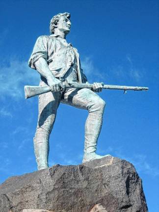 250th celebration begins <b>About 70 members of the Lexington militia faced more than 800 British troops on the town green April 19, 1775. No one knows who fired the first shot. Eight colonists died in the brief battle, then the British marched on to Concord, where they confronted a larger force. (Photo courtesy of pixabay)</b>