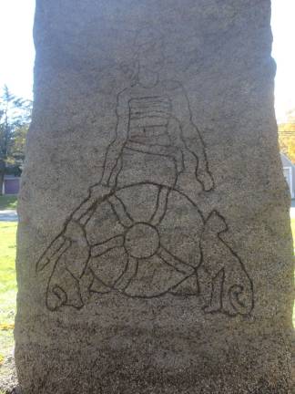 Honoring the Vikings Vernon's first runestone was constructed at the Nordic House to honor the goddess Freya, who is depicted on the stone.