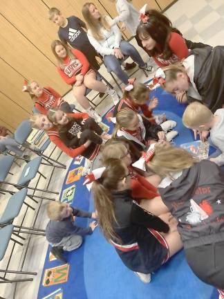 High Point Hawks PeeWee Cheerleaders spent some time reading to local children at Sussex-Wantage Library on Oct. 28.