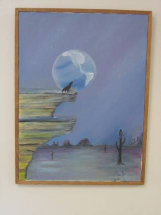 Studio displays Vernon resident's work One of Sansone's painting has a Native American theme.