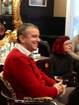 Salon Di Panache earns ambassadorship and accolades from celebrity stylist Arrojo addressing the stylists.